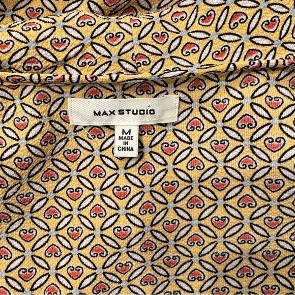 Max Studio Patterned Ruffle Wrap Midi Dress sz M EUC - Picture 12 of 12